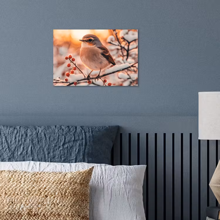 Poster - Vogel - Tak - Winter - Dieren - Sneeuw — 3