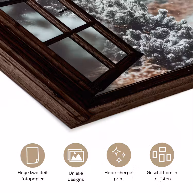 Poster - Bos - Winter - Bomen - Natuur - Pad - Doorkijk — 5