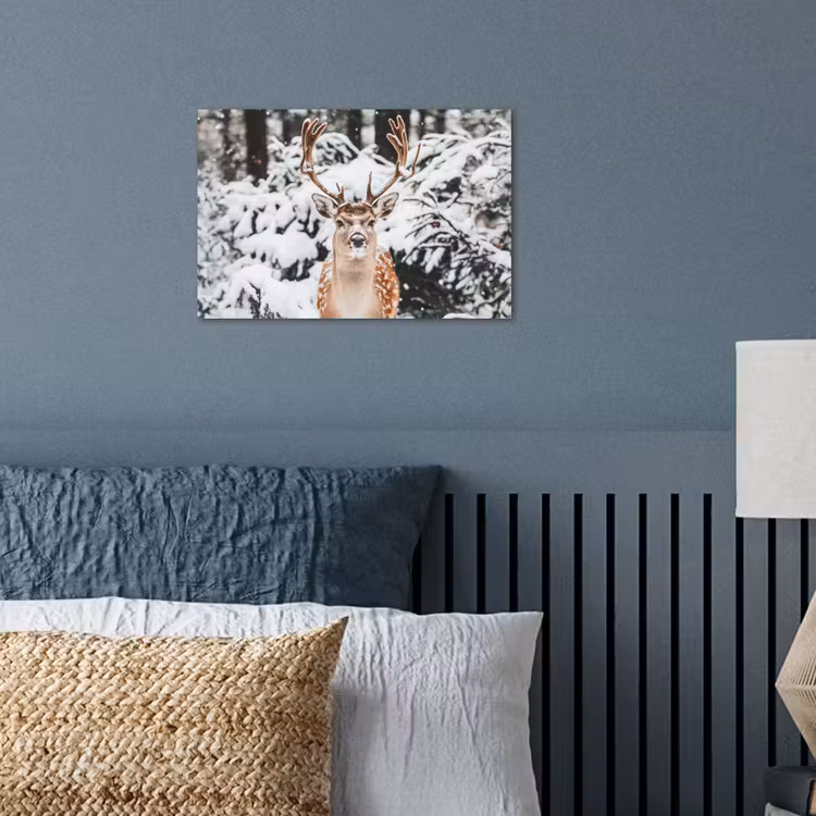 Poster - Hert - Sneeuw - Winter - Bos - Dieren — 3
