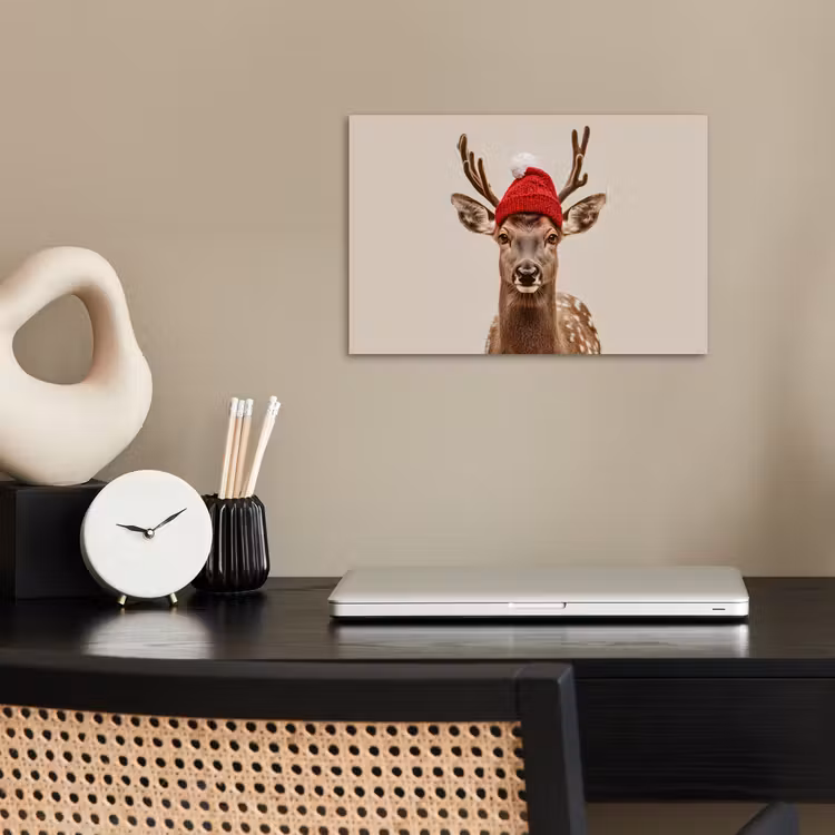 Poster - Hert - Kerst - Muts - Dieren - Winter - Grappig — 2