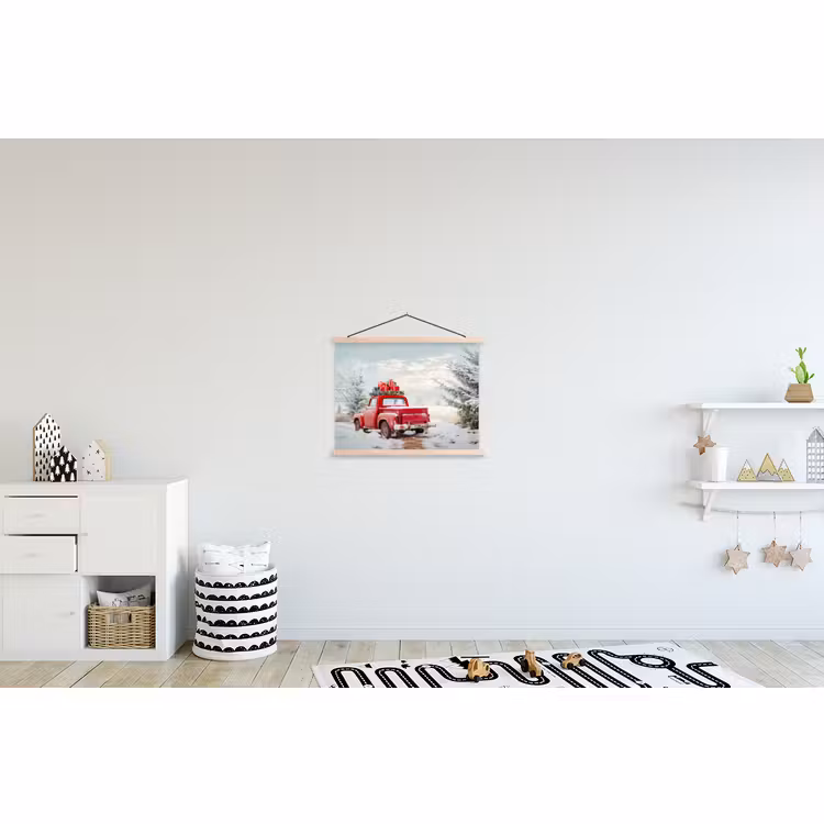 Schoolplaat - Auto - Rood - Cadeaus - Winter - Sneeuw - Kerst — 3