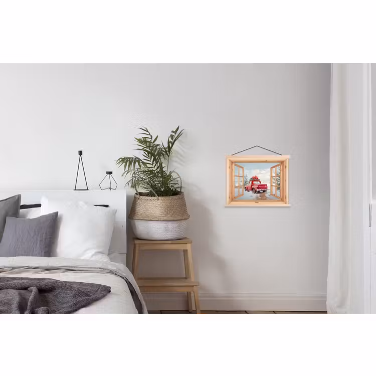 Schoolplaat - Doorkijk - Auto - Kerst - Cadeaus - Winter - Landschap — 2