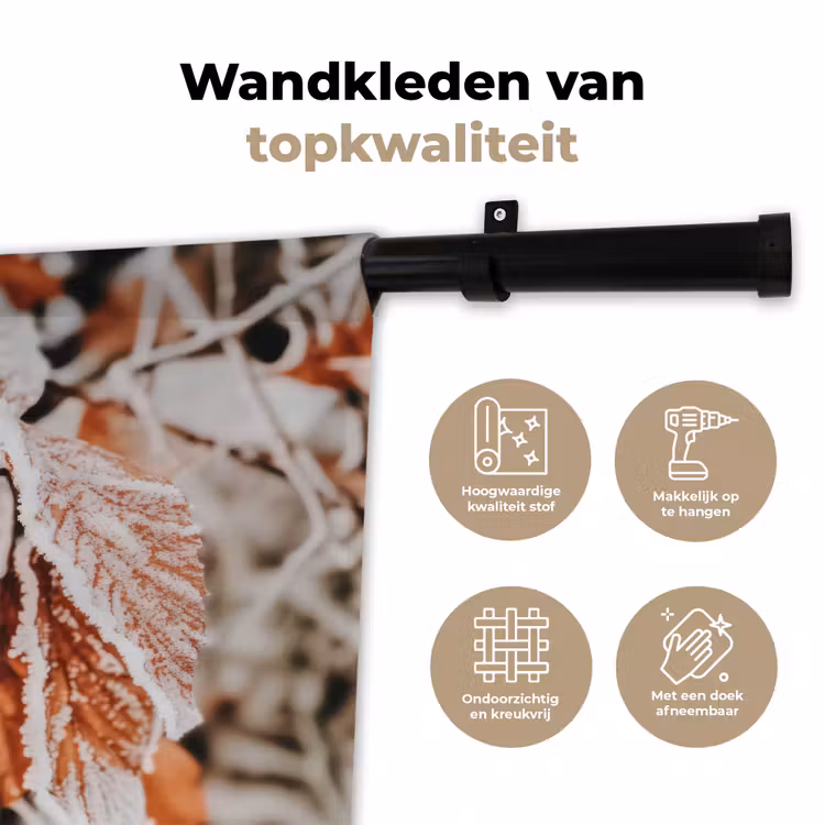 Wandkleed - Bladeren - IJs - Winter - Natuur — 3