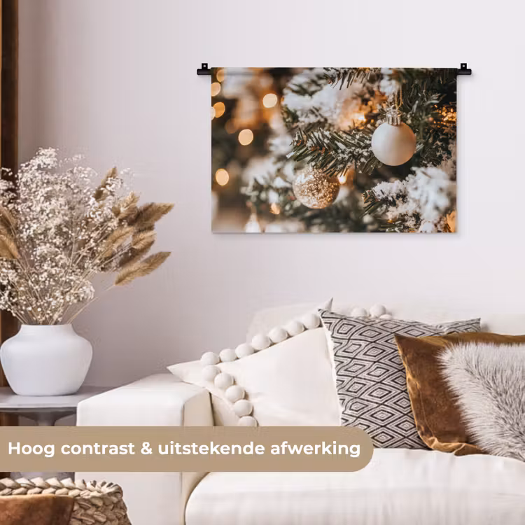Wandkleed - Kerst - Kerstboom - Winter - Binnen - Sneeuw — 4