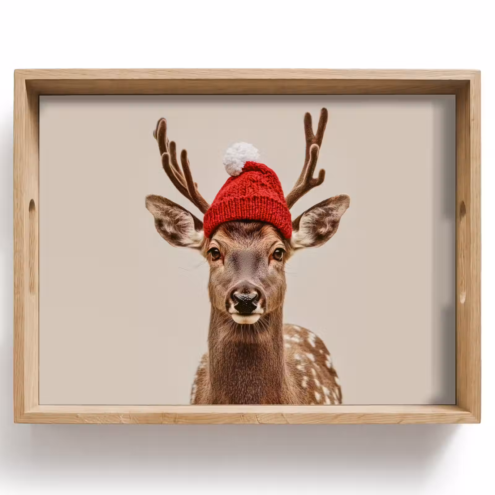 Dienblad - Hert - Kerst - Muts - Dieren - Winter - Grappig — 1