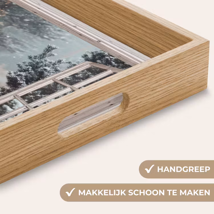 Dienblad - Bos - Winter - Bomen - Natuur - Pad - Doorkijk - Wit — 5