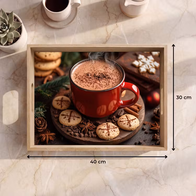 Dienblad - Chocolademelk - Mok - Winter - Kerst - Gezelligheid — 9
