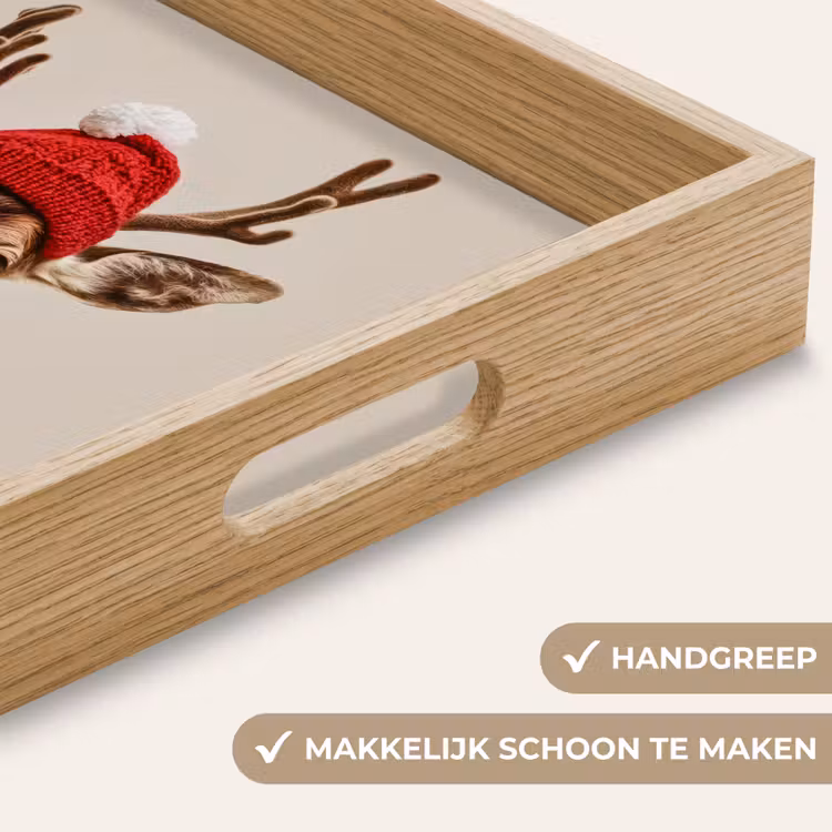 Dienblad - Hert - Kerst - Muts - Dieren - Winter - Grappig — 5
