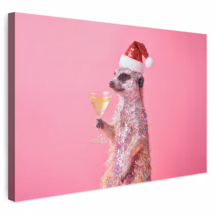 Canvas schilderij - Dieren - Glitter - Feest — 1