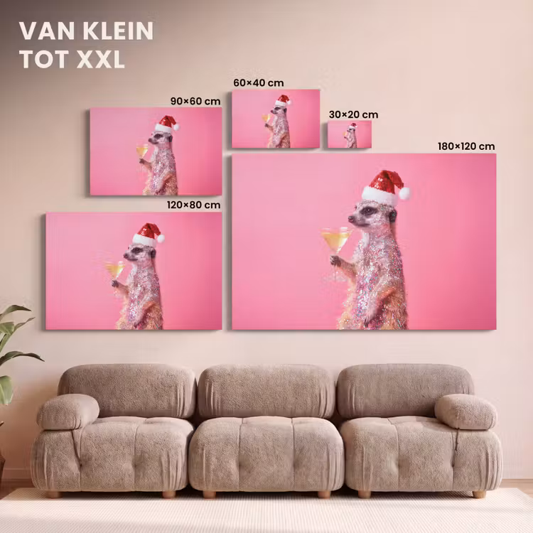 Canvas schilderij - Dieren - Glitter - Feest — 8