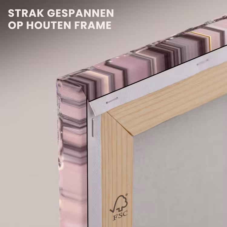 Canvas schilderij - Kerstbal - Roze - Winter — 7