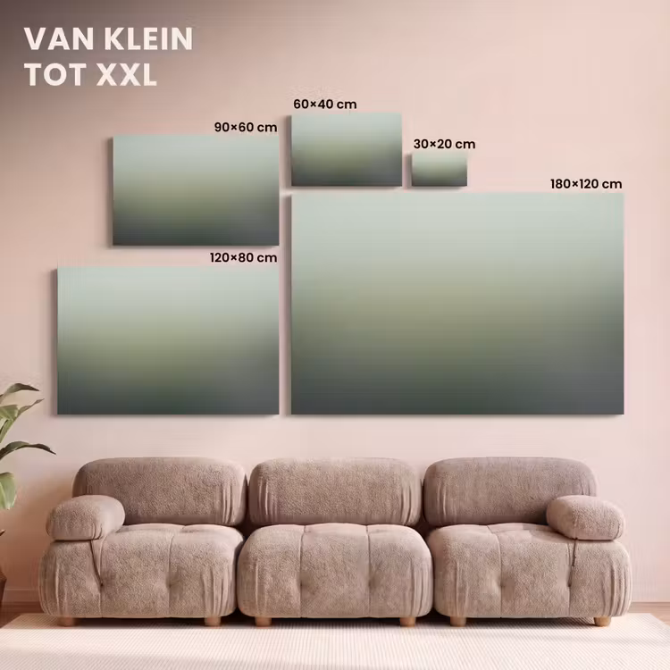 Canvas schilderij - Abstract - Groen - Verloop — 8