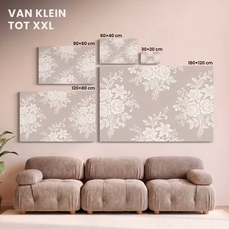 Canvas schilderij - Kant - Textuur - Licht — 8