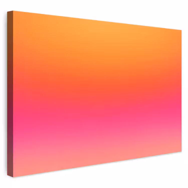 Canvas schilderij - Kleurverloop - Oranje - Roze — 1