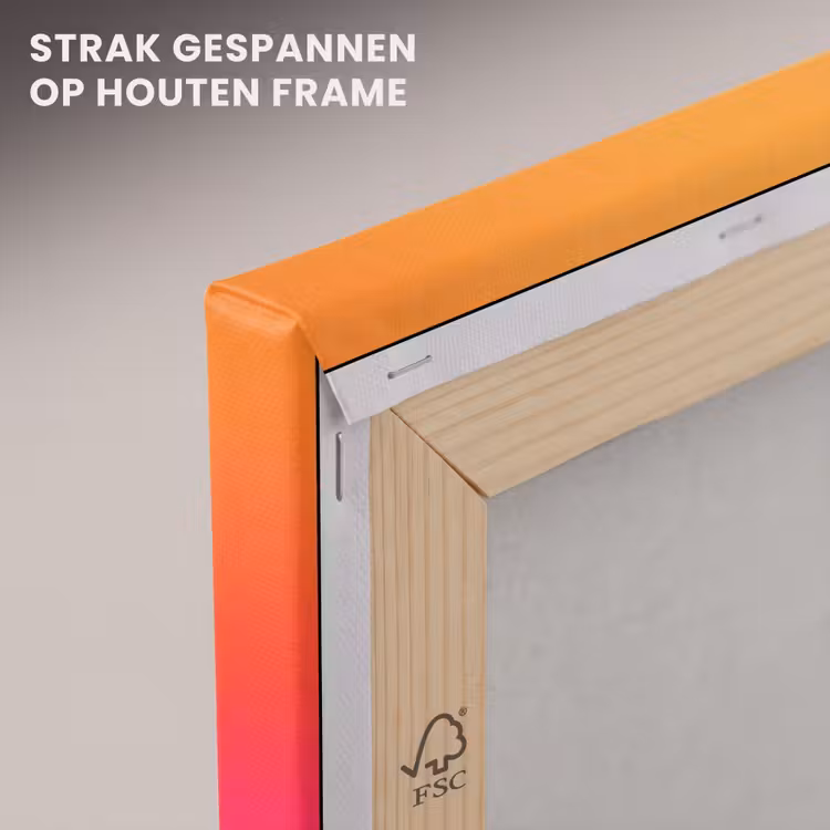 Canvas schilderij - Kleurverloop - Oranje - Roze — 7