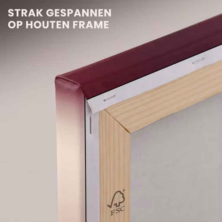Canvas schilderij - Kleurverloop - Rood - Beige — 7