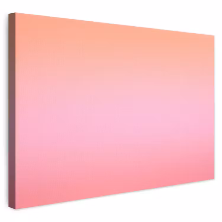 Canvas schilderij - Kleurverloop - Roze - Oranje — 1