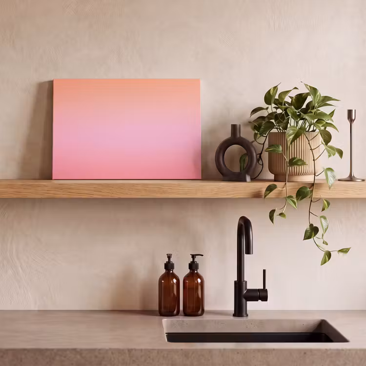 Canvas schilderij - Kleurverloop - Roze - Oranje — 4