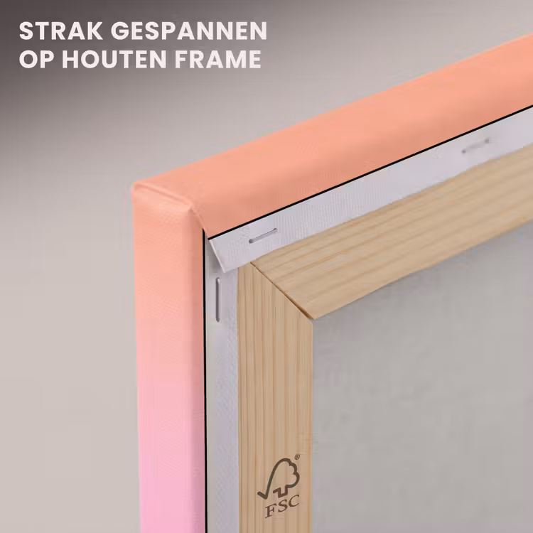 Canvas schilderij - Kleurverloop - Roze - Oranje — 7