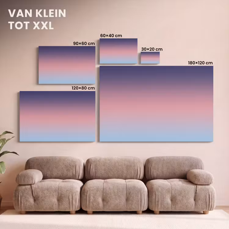 Canvas schilderij - Gradiënt - Paars - Roze — 8
