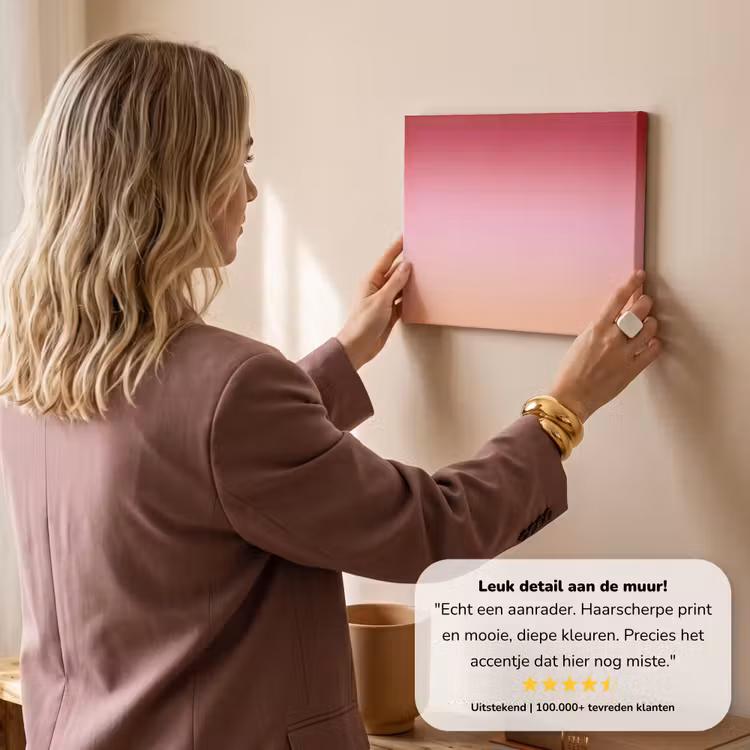 Canvas schilderij - Gradiënt - Rood - Roze — 3