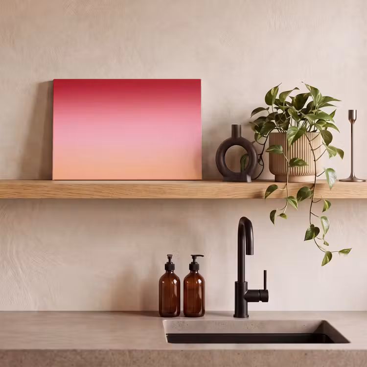 Canvas schilderij - Gradiënt - Rood - Roze — 4