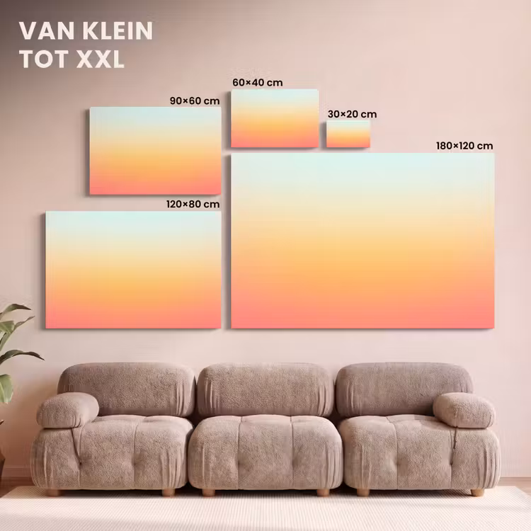 Canvas schilderij - Gradiënt - Zacht - Kleur — 8