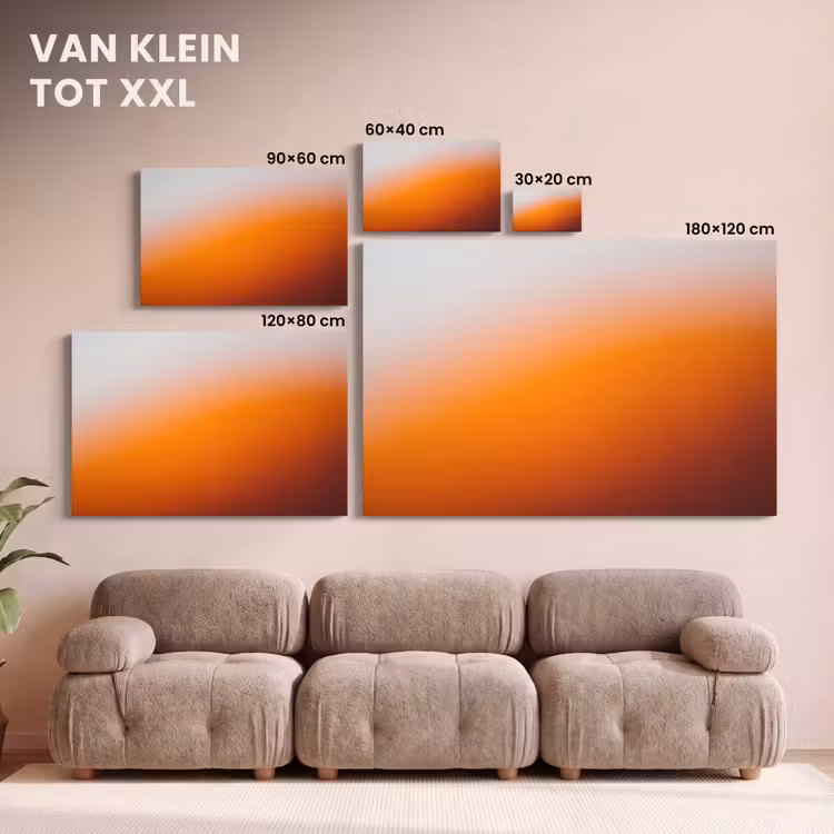 Canvas schilderij - Kleurverloop - Oranje - Abstract — 8