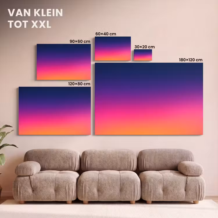Canvas schilderij - Kleurverloop - Vloeiend - Abstract — 8