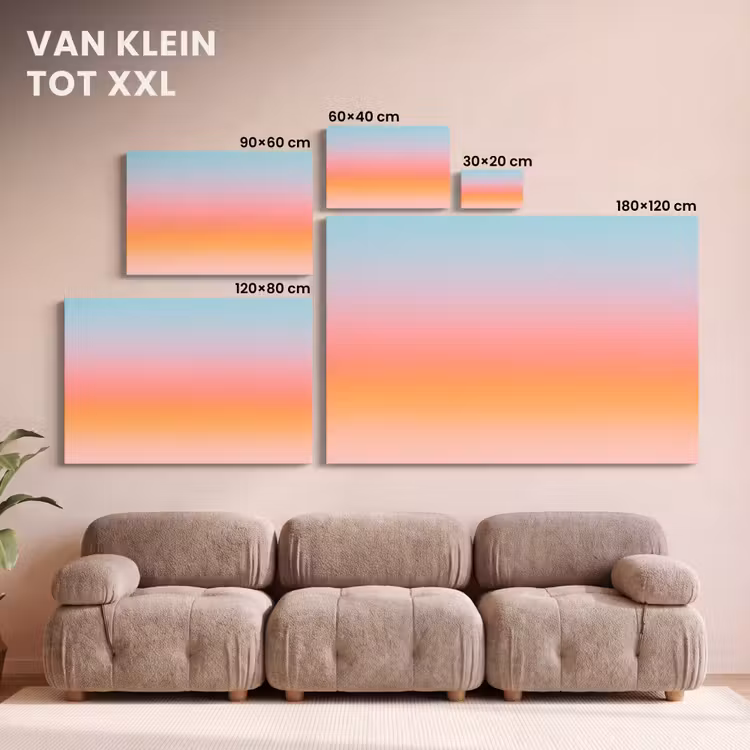 Canvas schilderij - Kleurverloop - Zacht - Abstract — 8