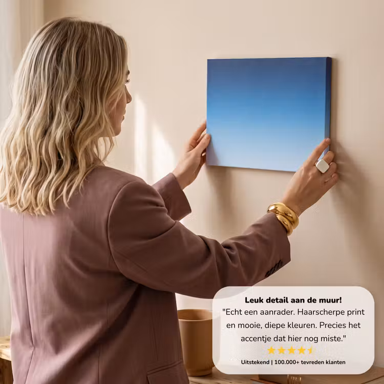 Canvas schilderij - Lucht - Blauw - Gradiënt — 3