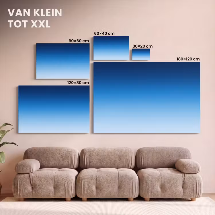 Canvas schilderij - Lucht - Blauw - Gradiënt — 8