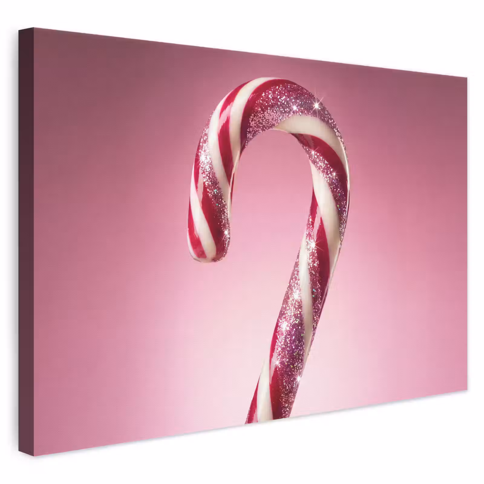 Canvas schilderij - Zuurstok - Glinsterend - Roze — 1
