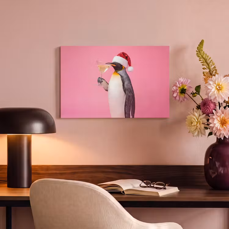 Canvas schilderij - Pinguïn - Kerst - Feest — 6