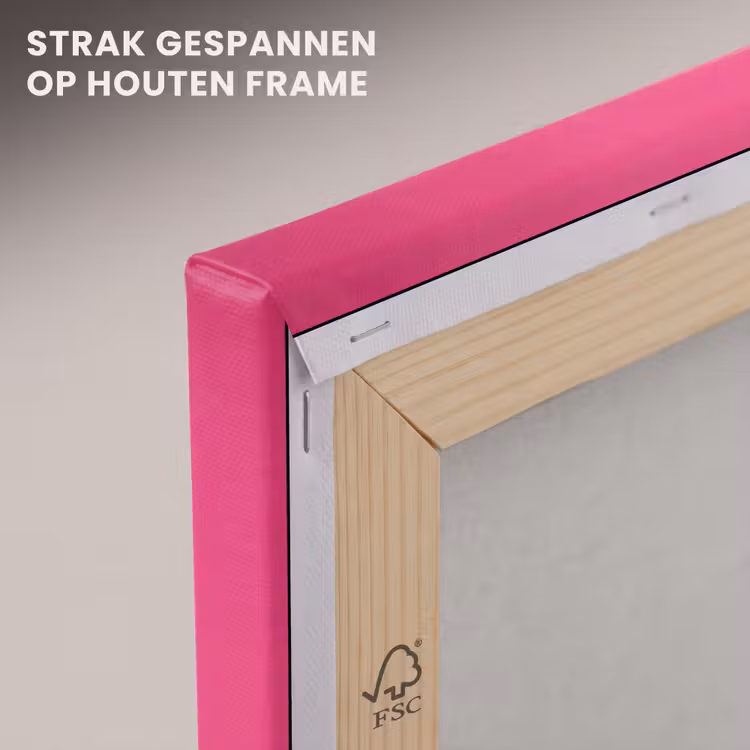 Canvas schilderij - Vogel - Kerst - Roze — 7