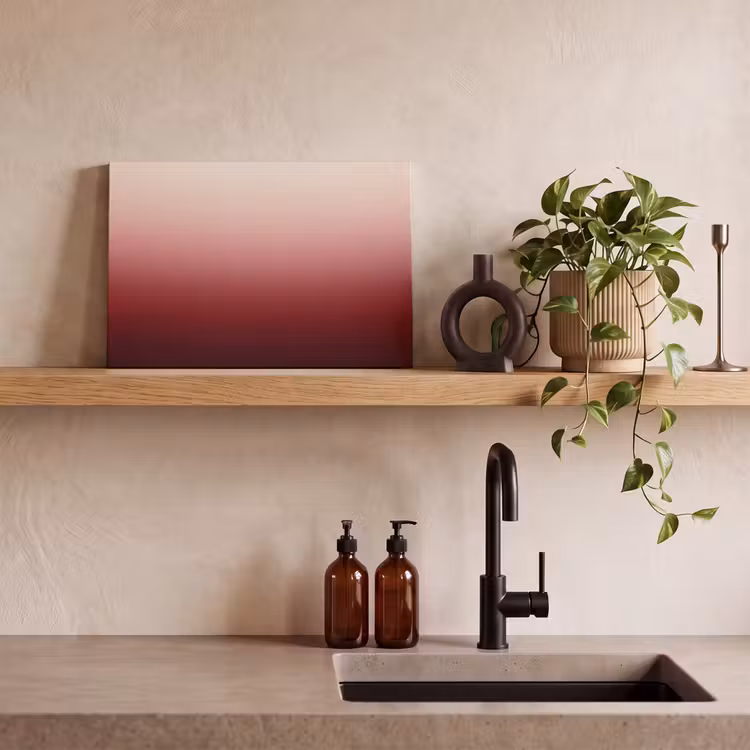 Canvas schilderij - Verloop - Rood - Roze — 4