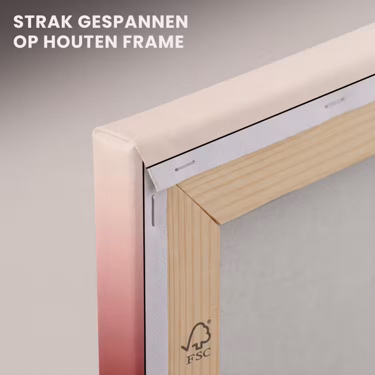 Canvas schilderij - Verloop - Rood - Roze — 7