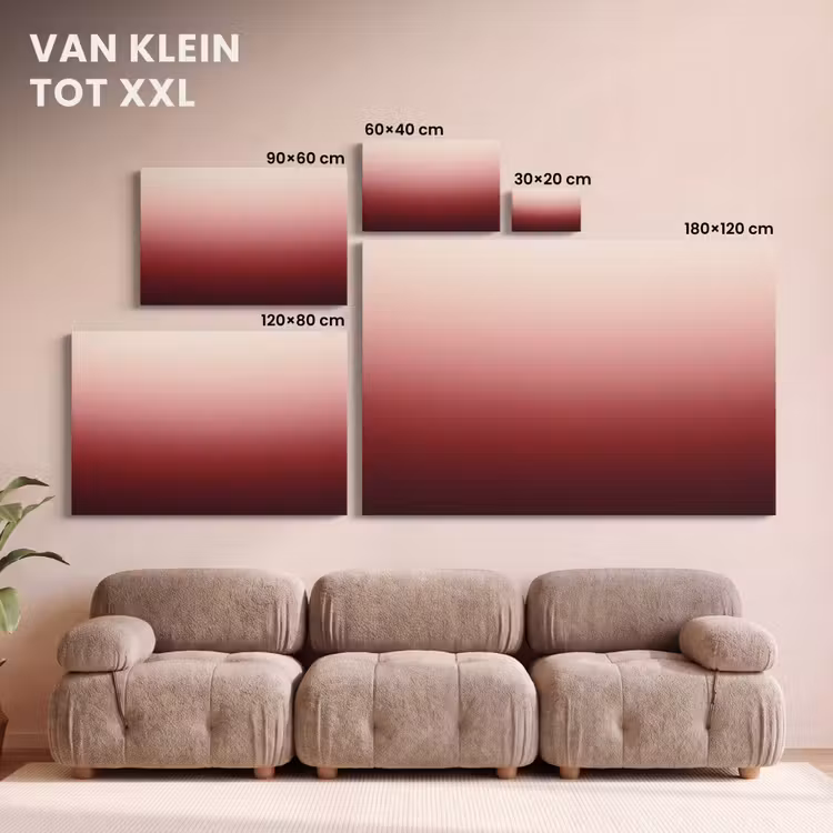Canvas schilderij - Verloop - Rood - Roze — 8
