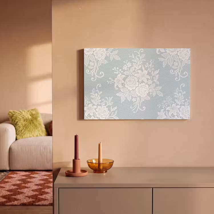 Canvas schilderij - Wit - Kant - Vintage — 2