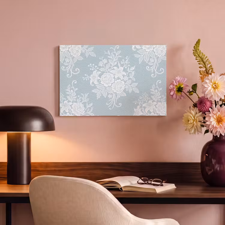 Canvas schilderij - Wit - Kant - Vintage — 6