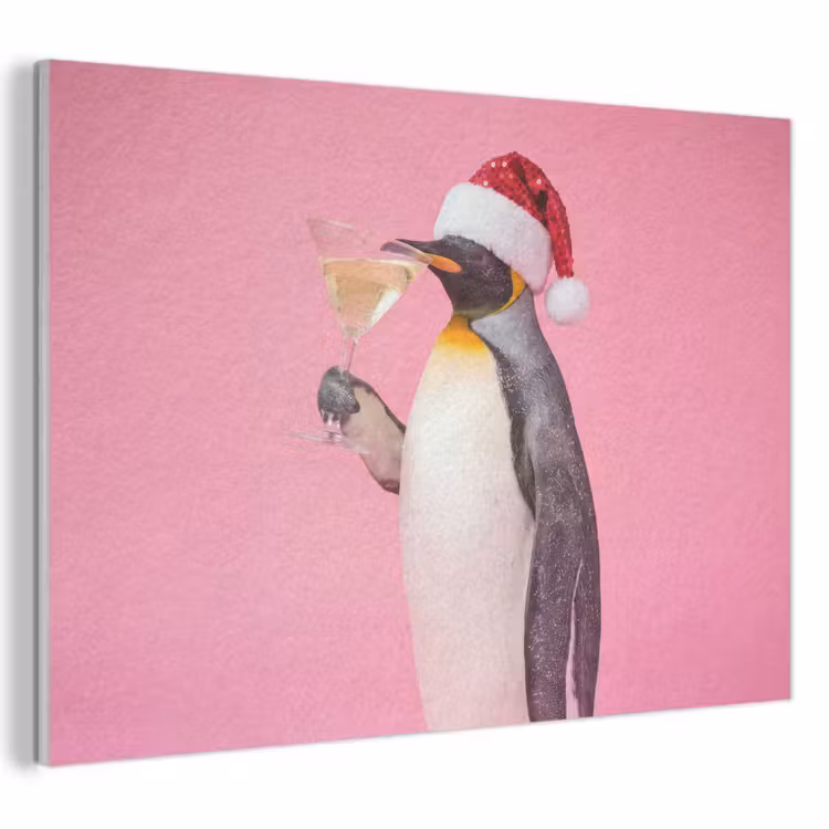 Akoestisch schilderij - Pinguïn - Kerst - Feest