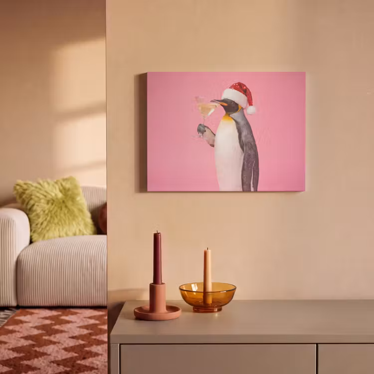 Akoestisch schilderij - Pinguïn - Kerst - Feest — 2