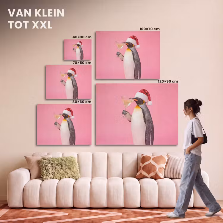 Akoestisch schilderij - Pinguïn - Kerst - Feest — 7
