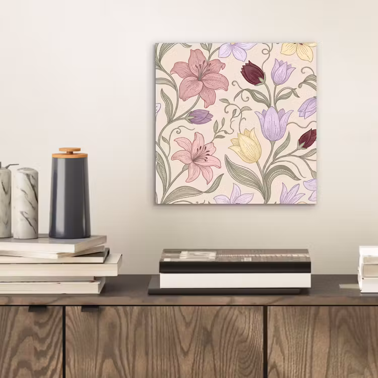 Aluminium schilderij - Bloemen - Illustratie - Botanisch — 2