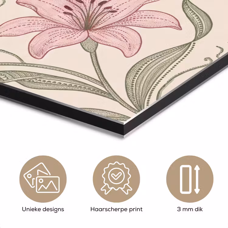 Aluminium schilderij - Bloemen - Illustratie - Botanisch — 7
