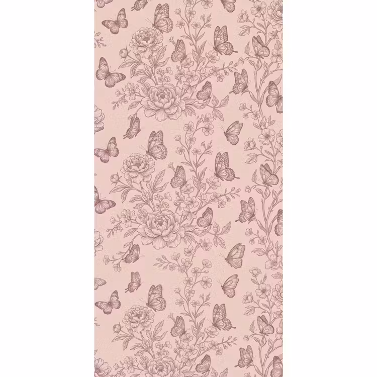 Behang - Vlinder - Bloemen - Patroon — 2
