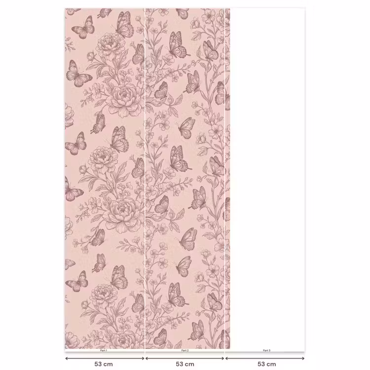 Behang - Vlinder - Bloemen - Patroon — 6