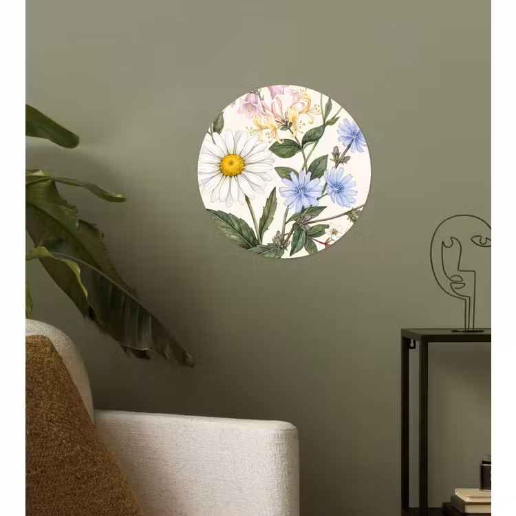 Behangcirkel - Botanisch - Illustratie - Kleurrijk — 3