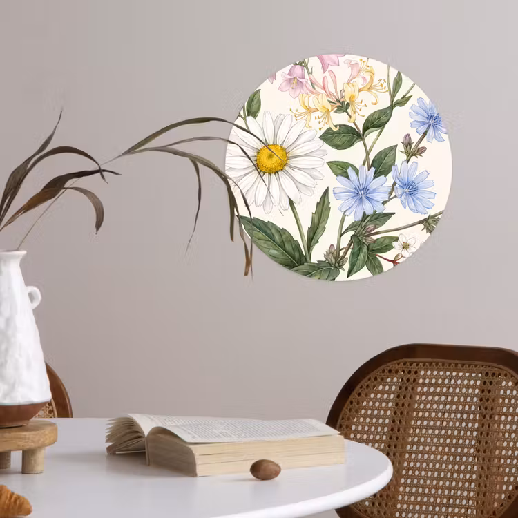 Behangcirkel - Botanisch - Illustratie - Kleurrijk — 4