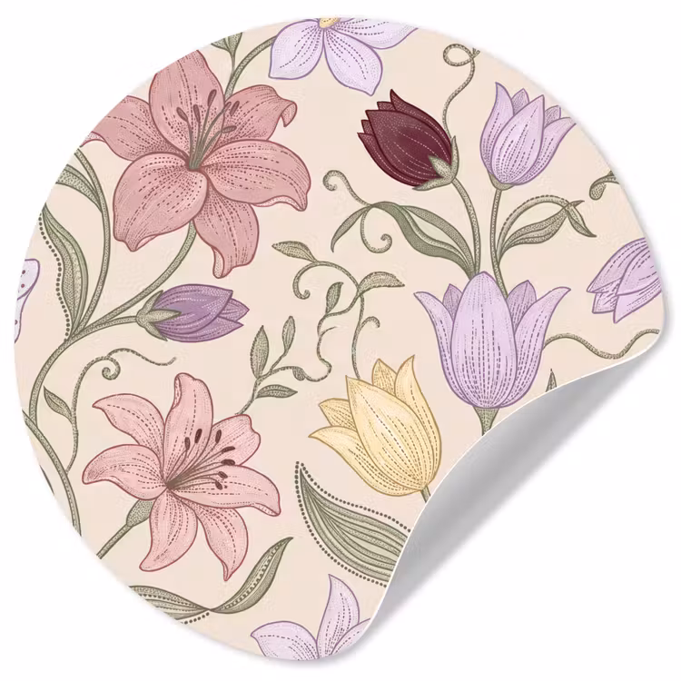 Behangcirkel - Bloemen - Illustratie - Botanisch — 1